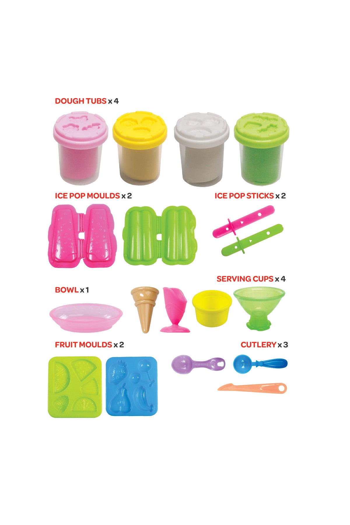 MOON Kid's Dough My Ice-cream Shop. 4 x 2oz dough pot.