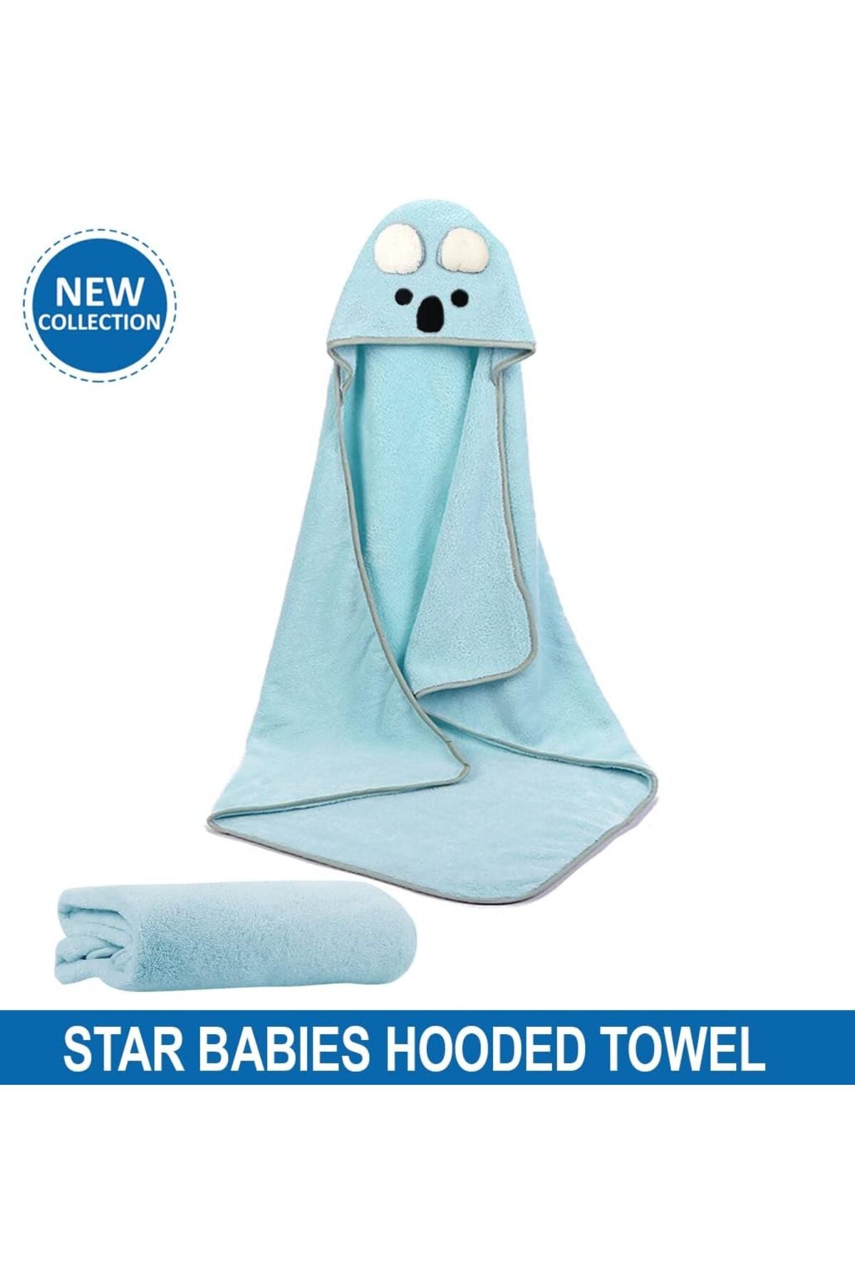Star Babies - Microfiber Hooded Towel - Blue