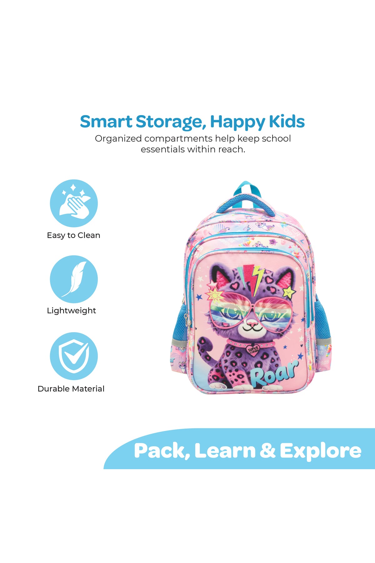 MOON  Kids Backpack    - (14-Inch)  Premium Kids School Bag -Cat