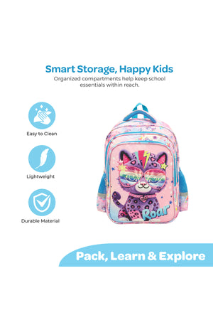 MOON  Kids Backpack    - (14-Inch)  Premium Kids School Bag -Cat