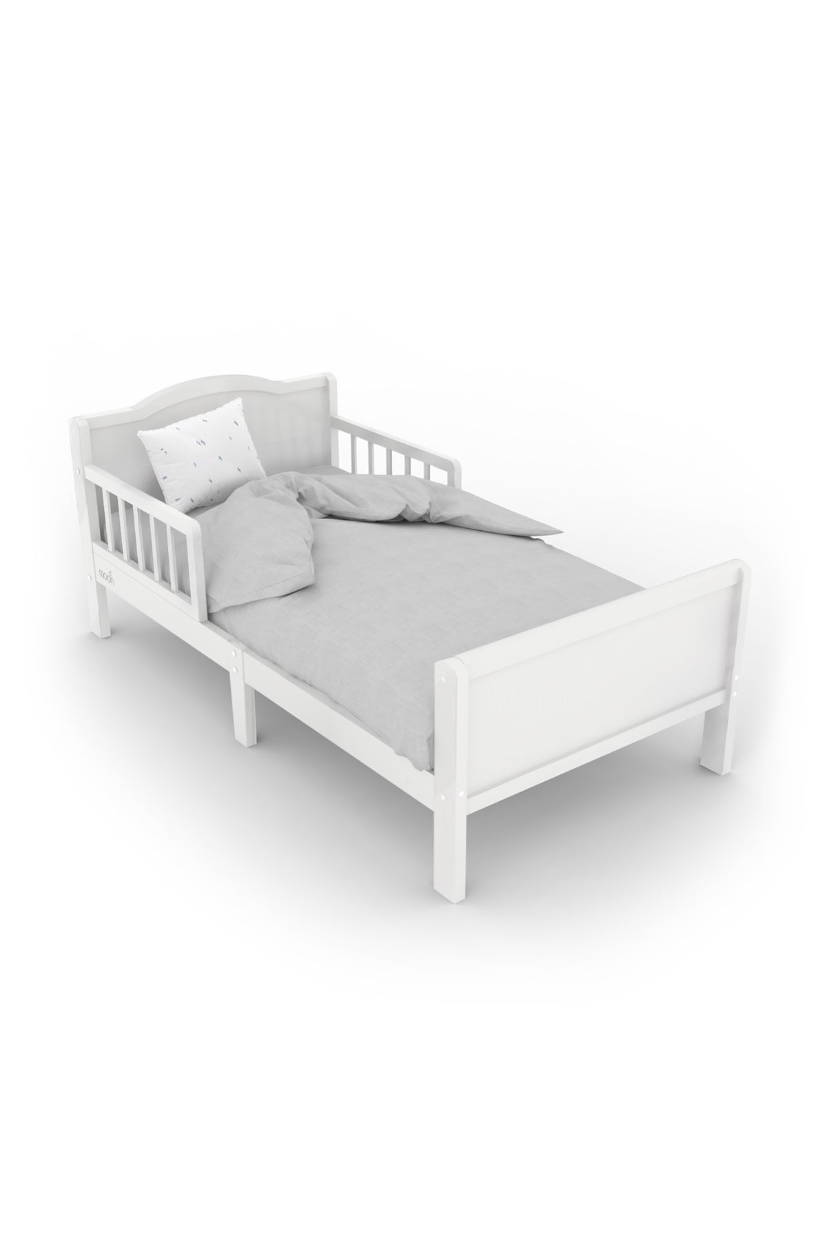 MOON Wooden Toddler Bed(143 x 73 x 60) -White