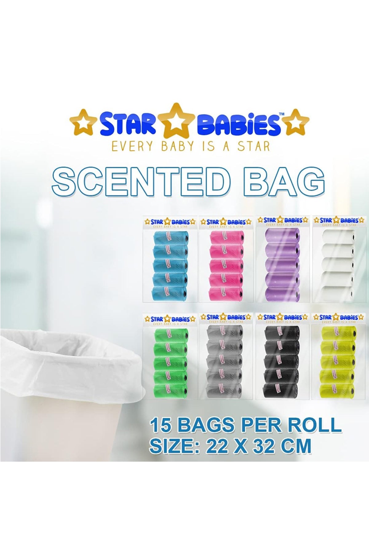 Star Babies White Scented Bag Pack of 10 - 150 Bags