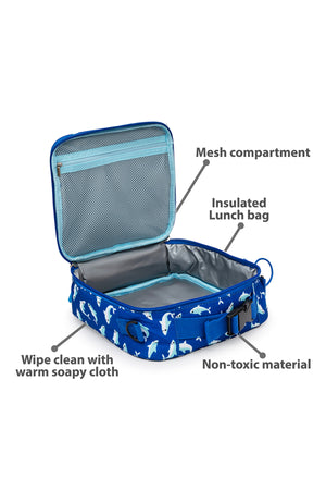 Bamboo Bark kids childrens insulated lunch bag for school, picnic, nursery, toddler, 3 ways to hold