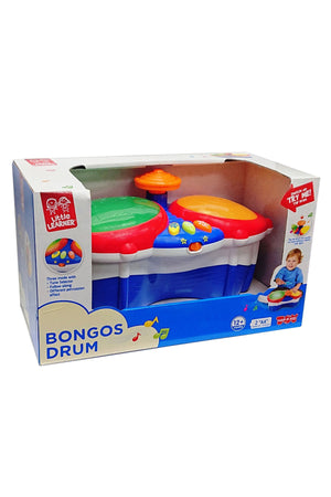 Little Learner My First Bongos Drum - Interactive Musical Toy for Toddlers | Light-Up Drums and Fun Sounds - Tap & Play with Pre-Recorded Tunes