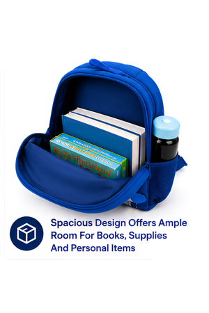 Cocobee – Aeroplane Style Dinosaur Printed Backpack For Boys – Blue- 16.5 inch