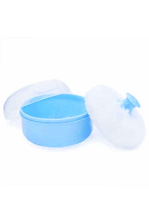 Star Babies - Microfiber Hooded Towel, Kids Shower Cap With Powder Puff - Blue
