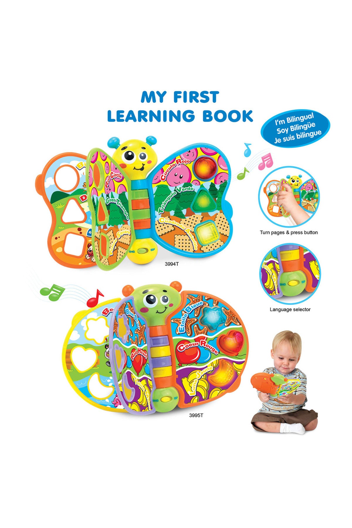 MY FIRST LEARNING BOOK | Interactive Toddler Toy | Animals, Shapes, Colors, Numbers, and More
