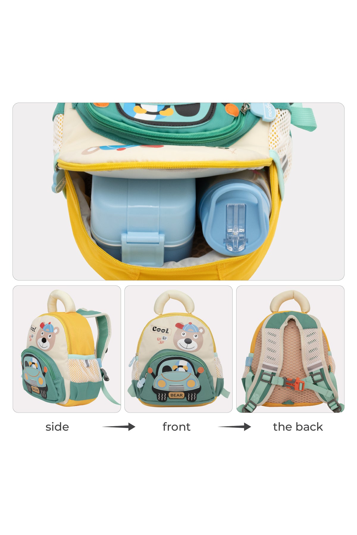 MOON Kids Backpack  – Comfy 3D Design,Padded Straps, Waterproof-Perfect for Preschool, Nursery, Snacks & Lunchbox-Panda