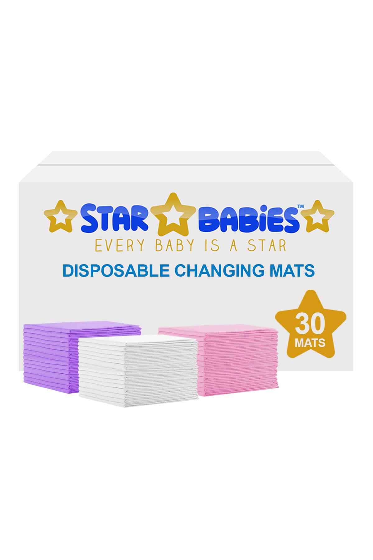Star Babies - Disposable Changing mats (45x60cm) Large - Color May Vary - 30 pcs