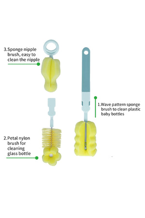 Star Babies 3-in-1 Bottle Brush 1pc - Assorted -