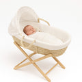 Kikibebe Wooden Fun Moment Moses Basket With Foldable Stand – Wood