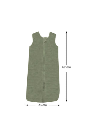MOON Organic Crinkle Muslin Sleep sack  1 Tog (0-6 Months )-Green