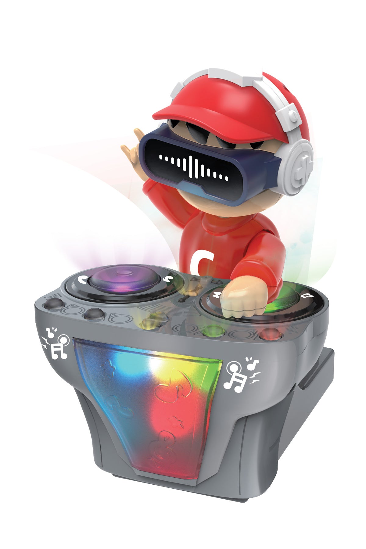 Urban Tots Dj Man Interactive Dj Robot With Dynamic Music & Led Lights-Orange , Red