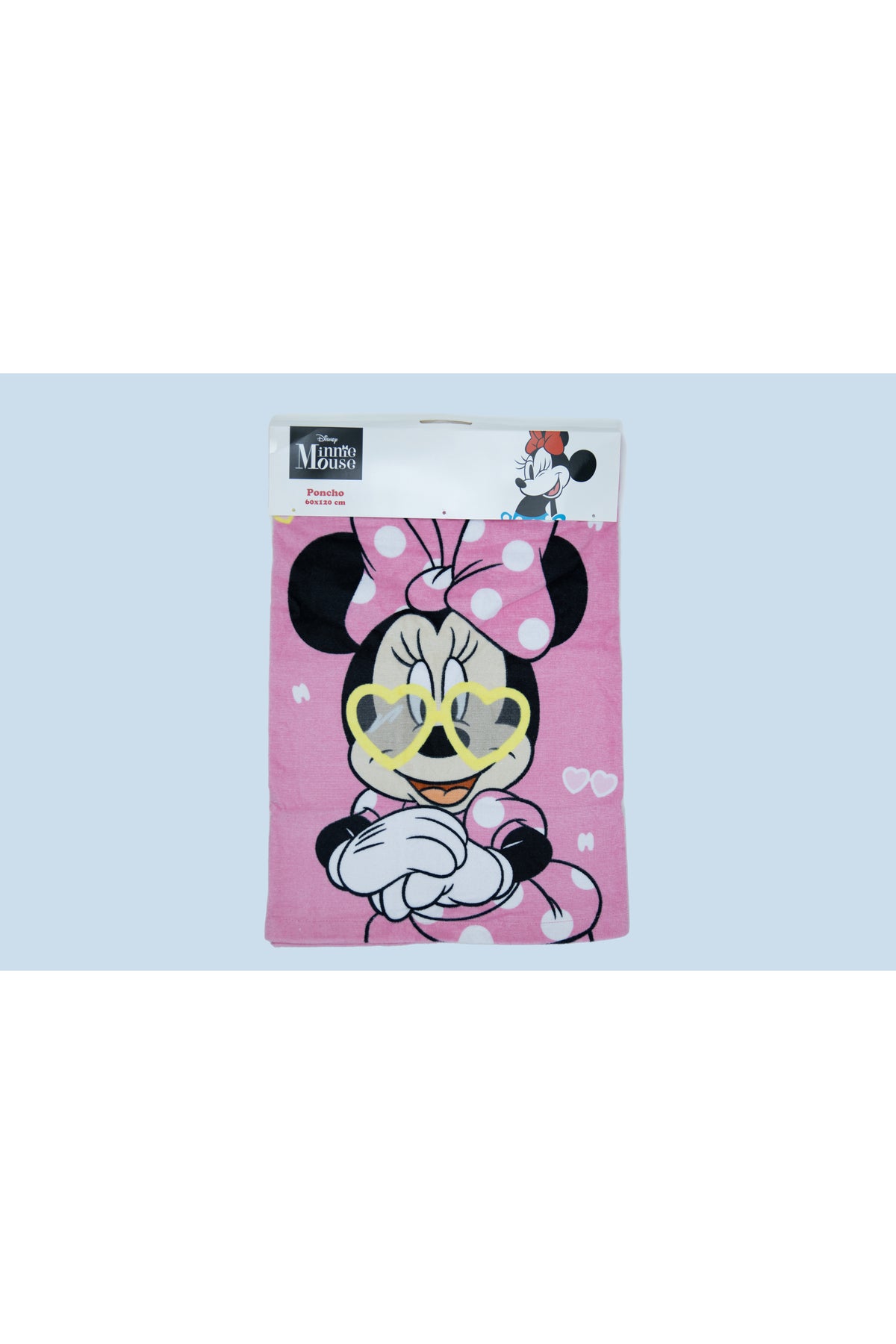 Minnie Kids Poncho Towel – 100% Cotton Soft & Absorbent Hooded Bath Towel – Pink – Girl