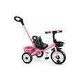 StarMarz Kids Tricycle with Push Handle | Toddler Ride-On Bike with Safety Seat, Backrest & Storage Basket | Baby Trike for Boys & Girls (1–4 Years) - Pink