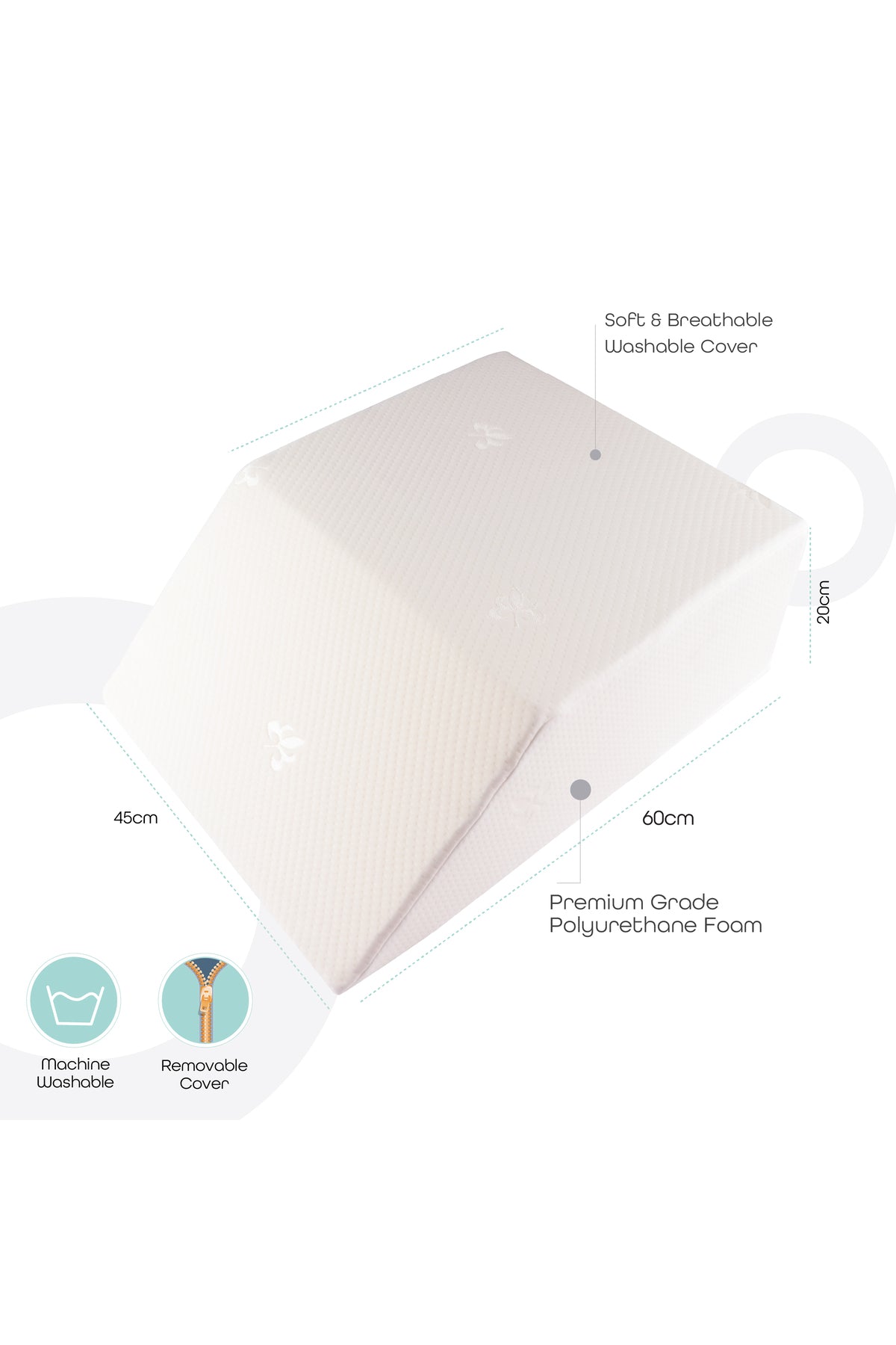 MOON  Leg Elevation pillow-white