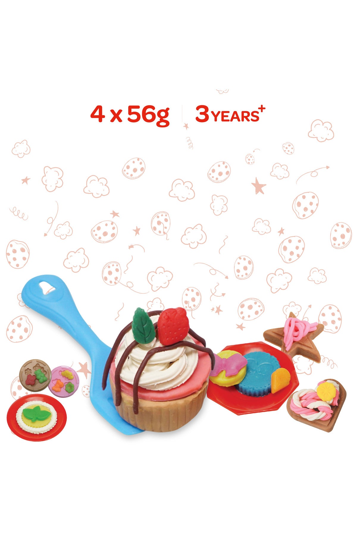 MOON Kid's Dough My Cookies Shop 4 x 2oz dough pot.