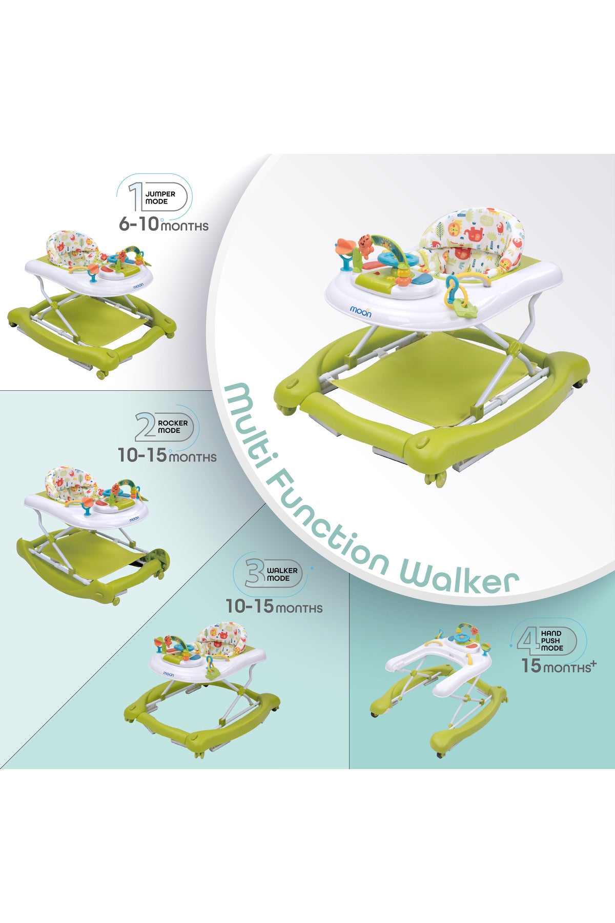 MOON Cruise 4-in-1 Walker- Green