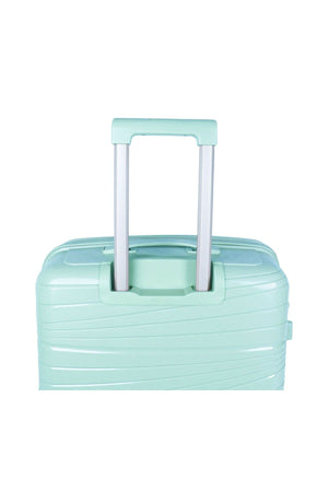 W.O.K 20" Lightweight Hard Shell Cabin Trolley – Polypropylene Luggage With Spinner Wheels & Number Lock – Mint Green