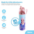 MOON Elisa Frozen Theme Water Bottle with Spray Mist | Cooling Spray | BPA-Free  Stainless Steel | Leak-Proof for School, Camping, Hiking, Outdoor Play | Boys Water Bottle |500ml