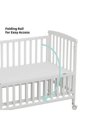 MOON Wooden Portable crib(129X69X96 cm) -White