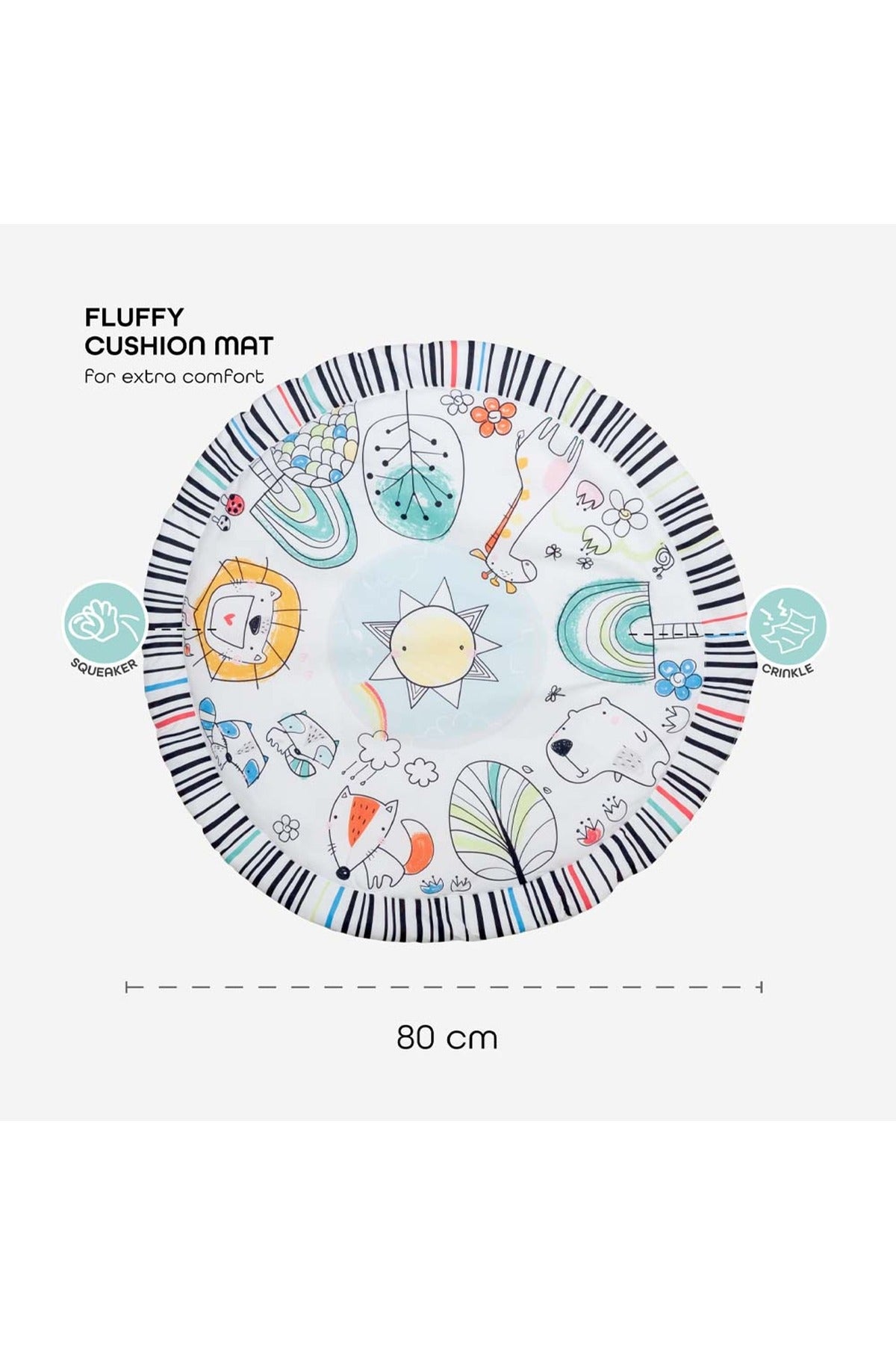 MOON Jungle friends mat with single arch, Om+, Baby playmat & Activity Gym