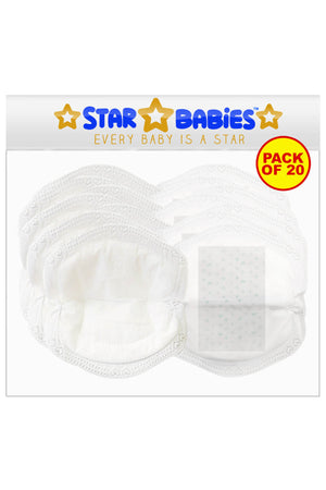 Star Babies - Disposable Breast Pad Pack of 20 - White