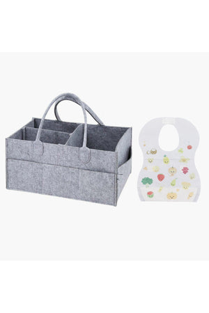 Star Babies - Caddy Diaper Bag w/ Disposable Bibs - 20pcs - Grey