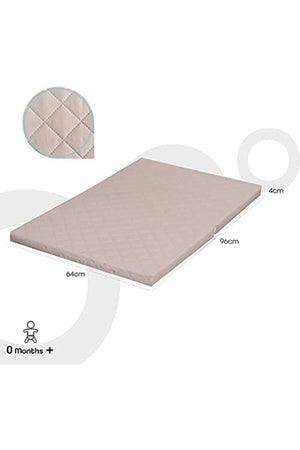MOON  Two fold Travel Cot Mattress - Beige