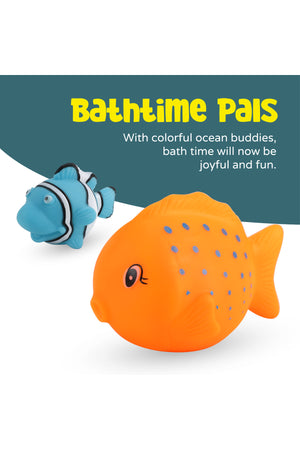 MOON Baby Sea Life Toys – 5-Pcs Bath Fish Toys for Toddlers