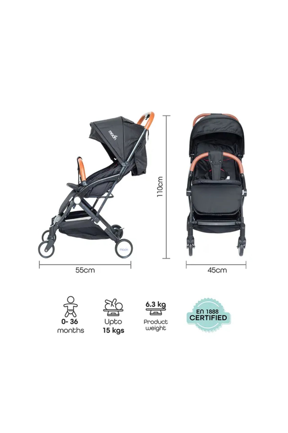 MOON Ritzi - Cabin Stroller - Black