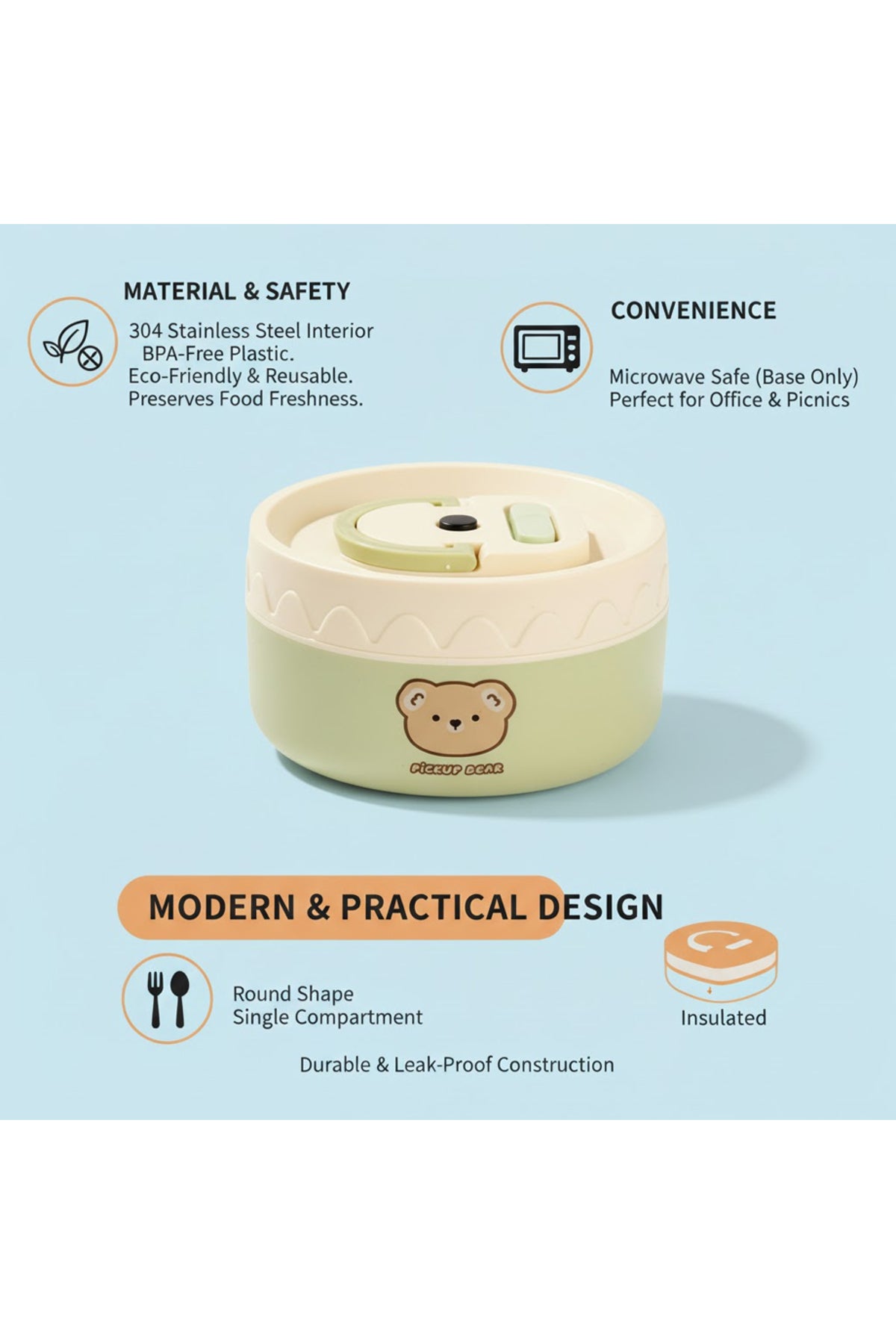 Star Babies - Stainless Steel Mnii lunch box/ food jar combo for food/soup /salad