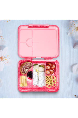 Cocobee Kitten Bento Lunch Box – 6 Compartments, Leakproof, Microwave Safe, Lightweight – 1L – Age 3+(Pink Color)
