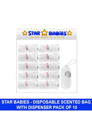 Star Babies - Scented Bag W/ Dispenser Blister - Pack of 10 - White
