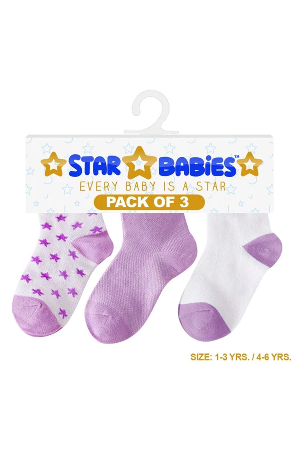Star Babies - Disposable Changing Mats Lavender 50pcs with 3pairs Socks