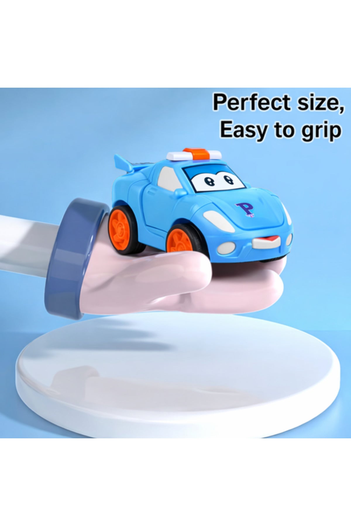 Urban Tots Transformer Mini Racing Robot Car – Push & Go Action Toy For Kids - Multicolor