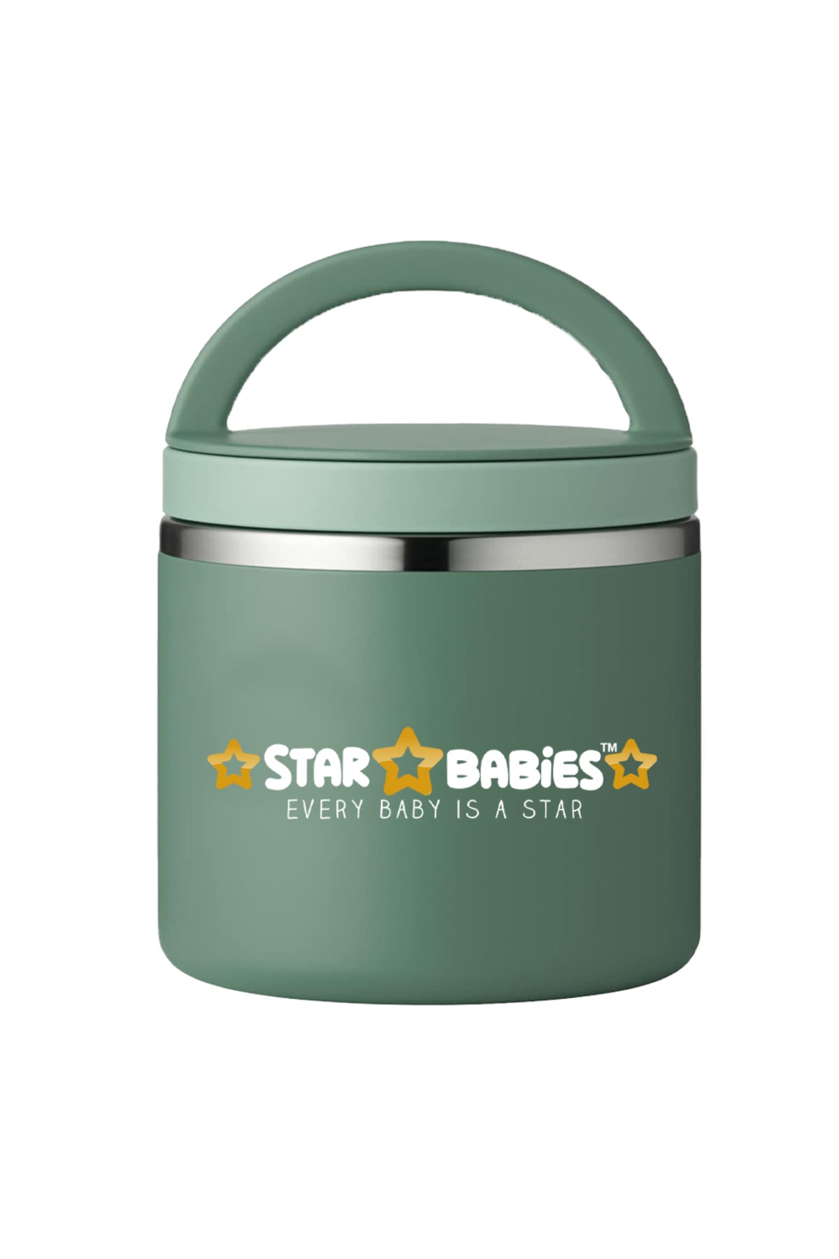 Star Babies - Stainless Steel Food Jar - Green - 500 ml