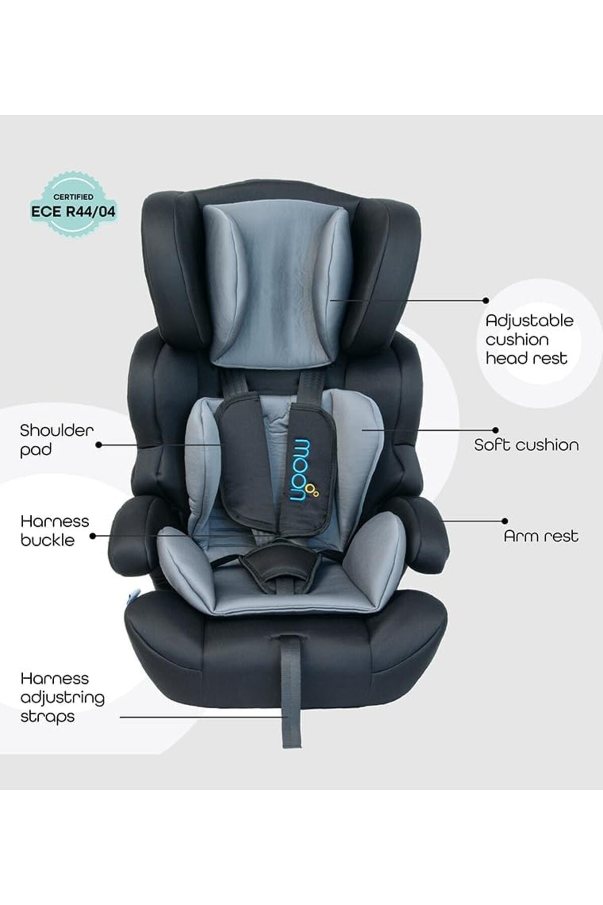 MOON Tolo - Baby/Kids Car seat (Group-1,2,3) - Navy Blue