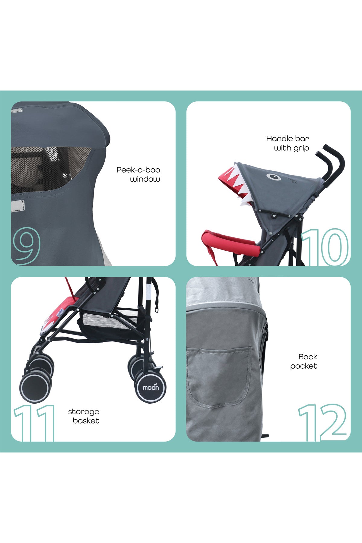 MOON Safari - Stroller Character - Shark