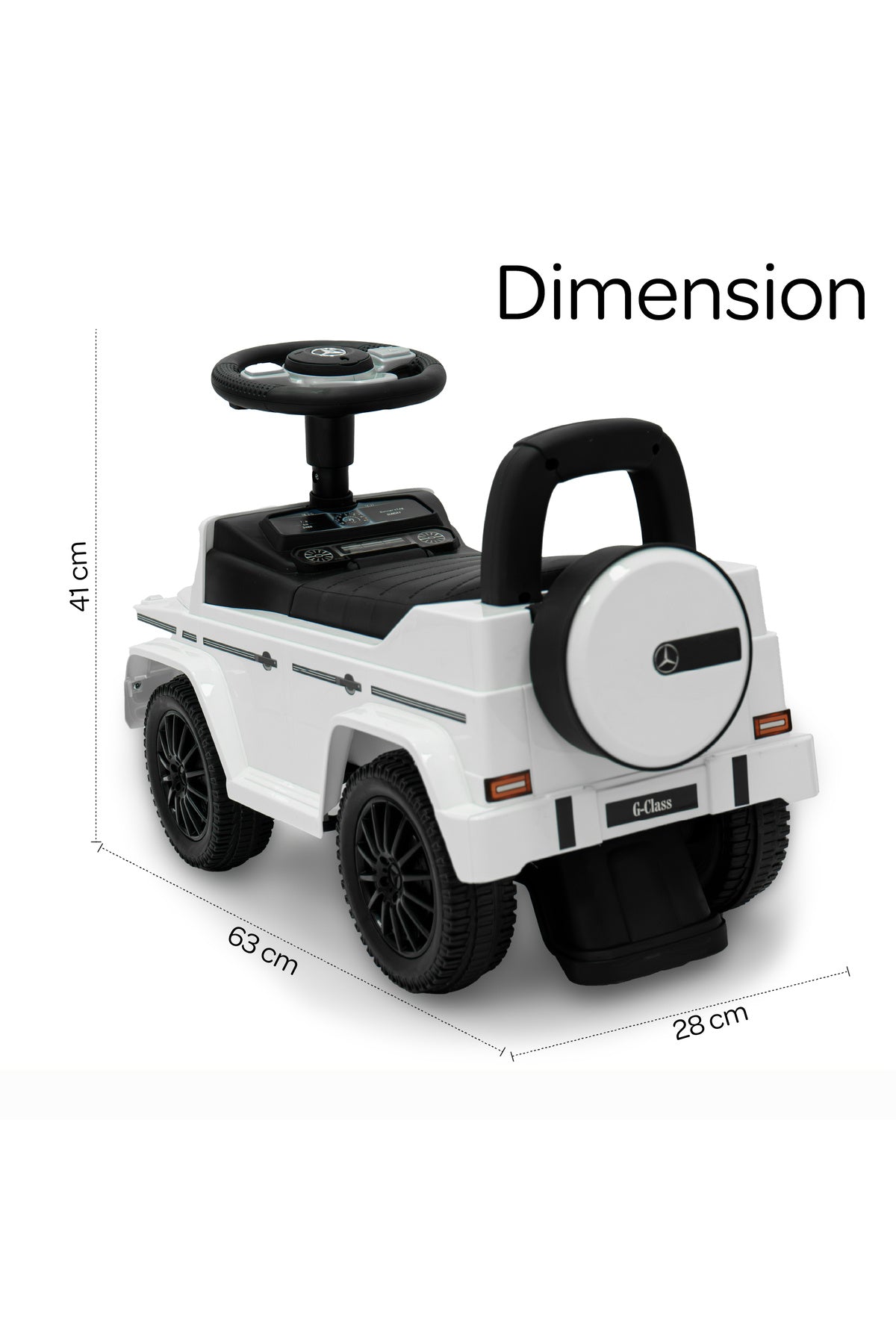 Moon  Licensed Mercedes Ride on Sports Car-for Kids 12–36 Months – Push Car, Foot-to-Floor Ride On – White