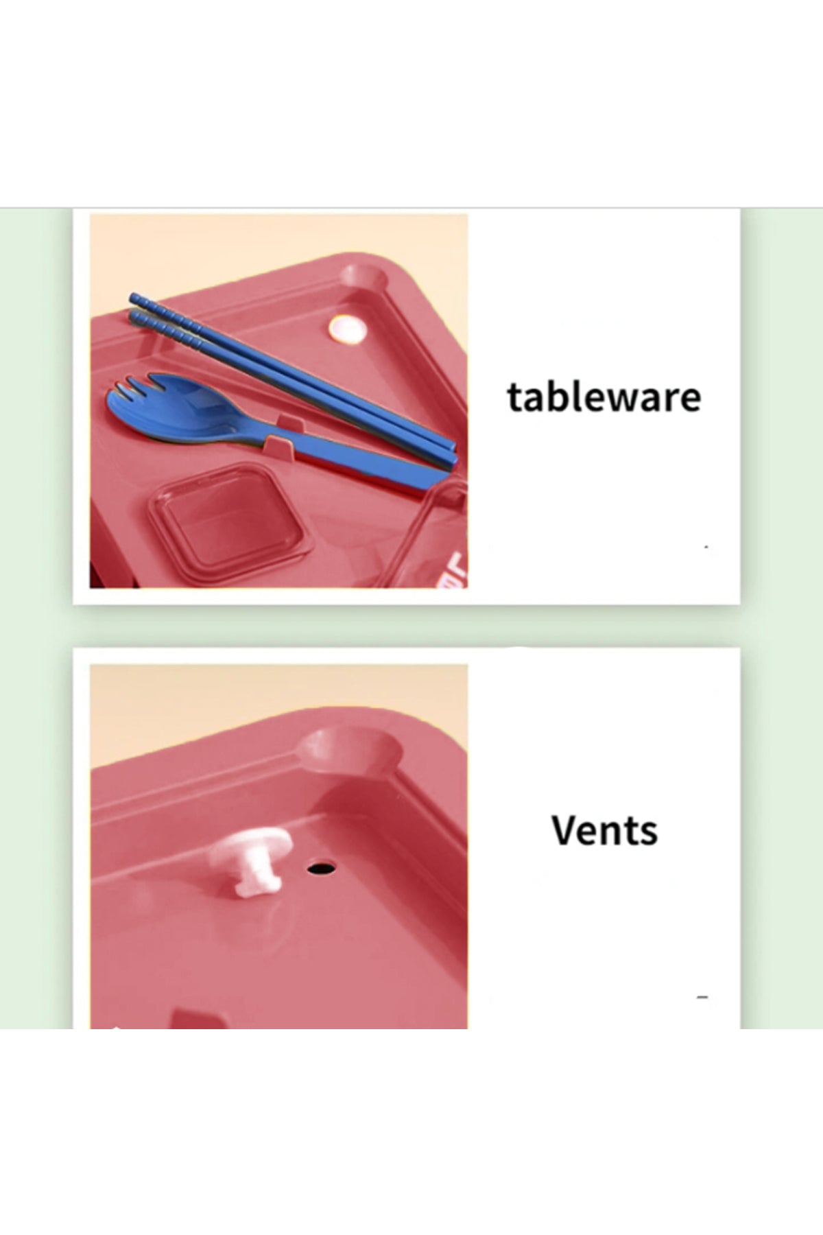 Star Babies - Lunch Box With 2 Compartments, Spoon And Fork - Pink - 1100ml