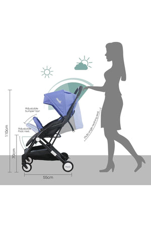 MOON Travel-Lite  - Cabin Stroller,Cyan Blue