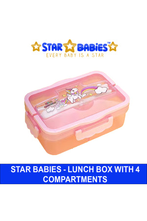 Star Babies - Lunch Box With 4 Compartment - Pink
