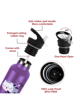 Star Babies Kids Backpack and Insulated Stainless Steel Water Bottle 2-Piece Set – Durable School Bag & Leak-Proof Bottle Bundle for Boys & Girls