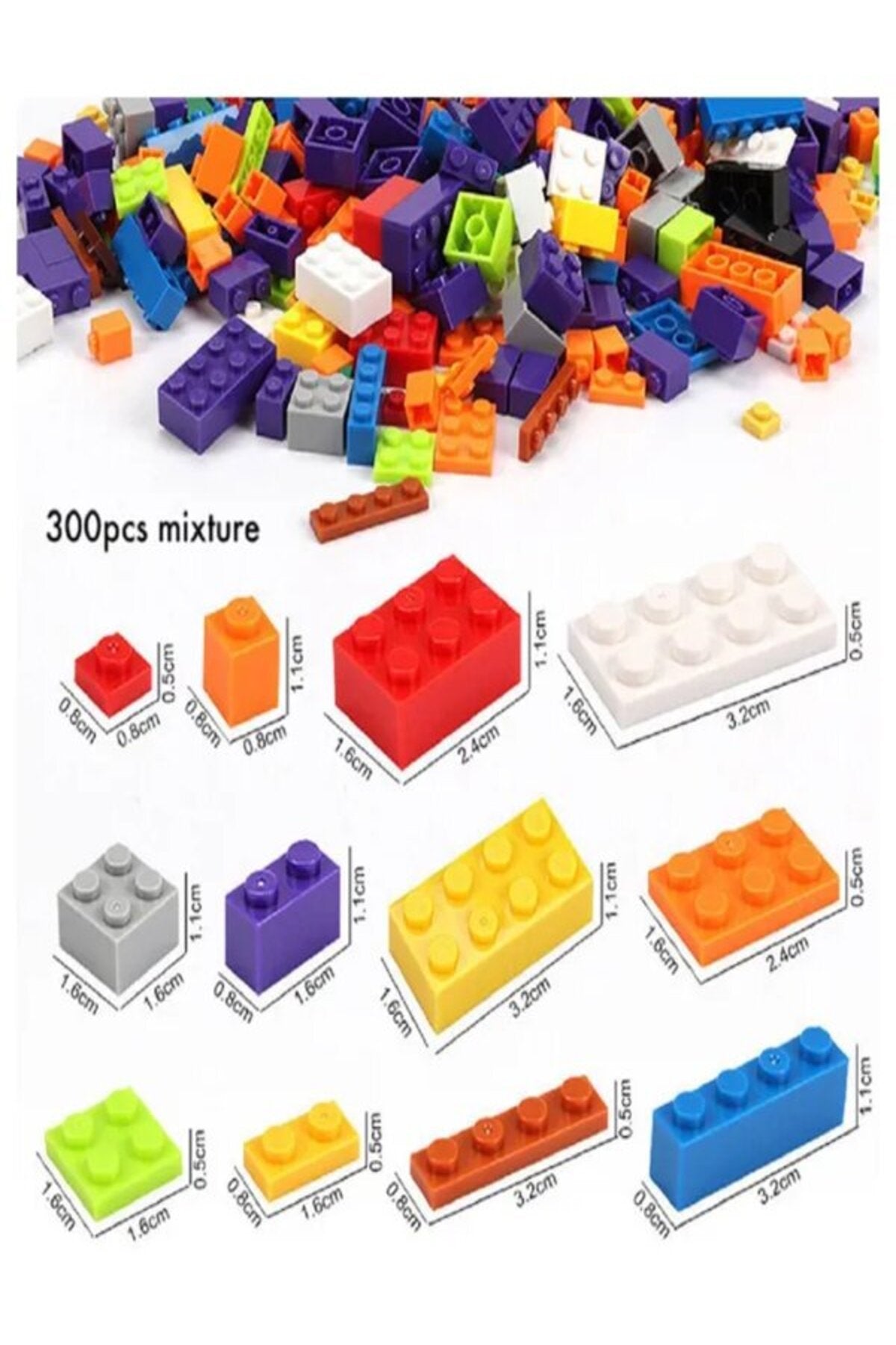 StarMarz 300-Piece Multi-Functional Toy Block Table – Multicolor