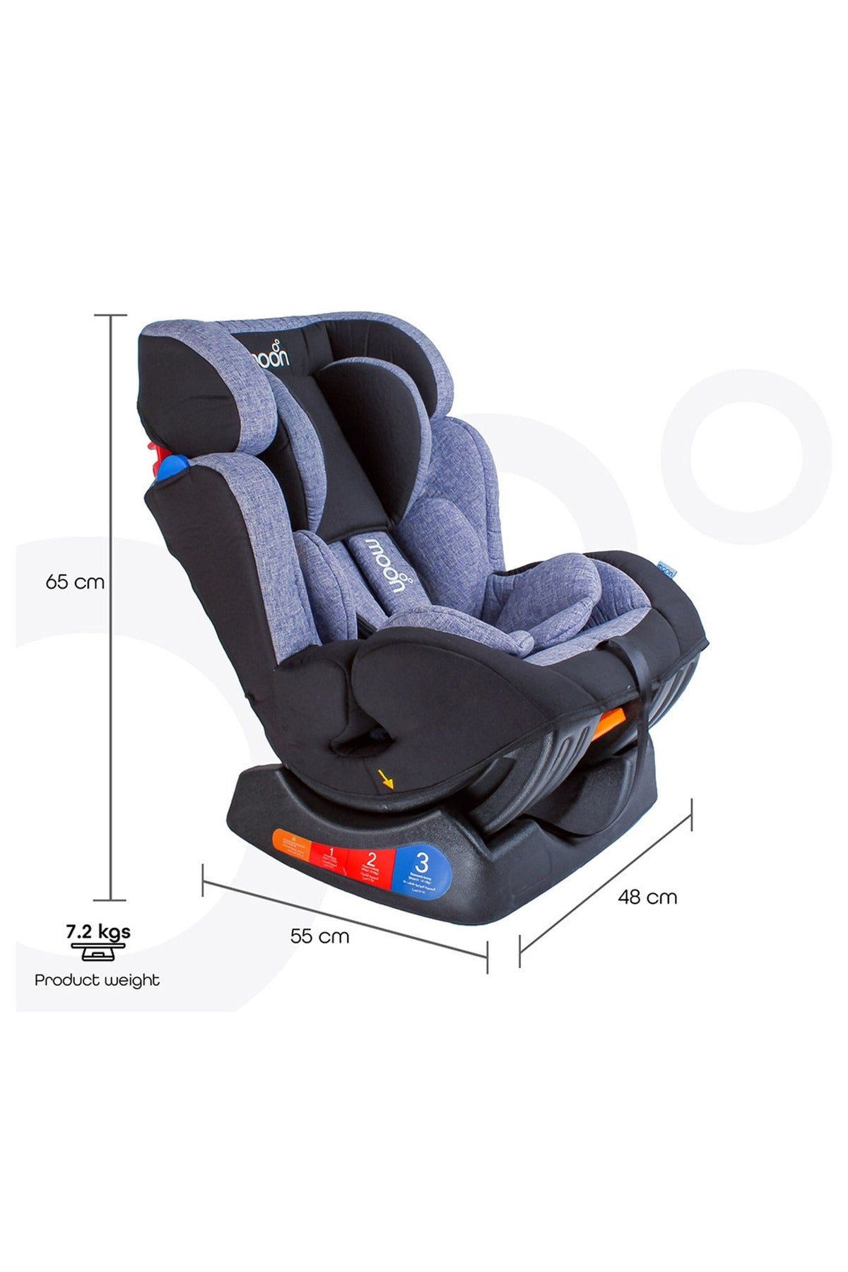 MOON Sumo Baby/Infant Car seat suitable from Birth to 6 Years-(Group(0,1,2) (0-25 Kg) Violet Black