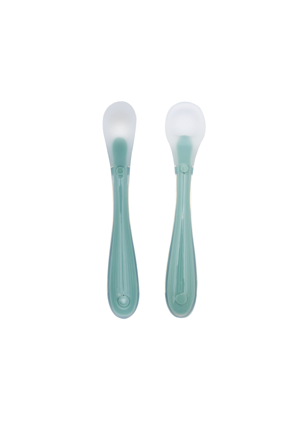 Moon  Baby Silicone feeding Spoon Set – Baby Led Weaning- First Stage -Soft Gum-Friendly, BPA Free,Pack of 2--Blue