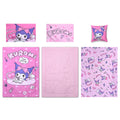 Kuromi 5-Piece Comforter Set With Brushed Microfiber & Polyester Shell – Pink