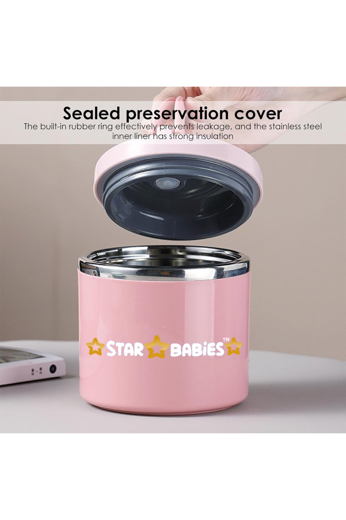 Star Babies - Stainless steel Food jar set of 2 combo for food / soup / salad .