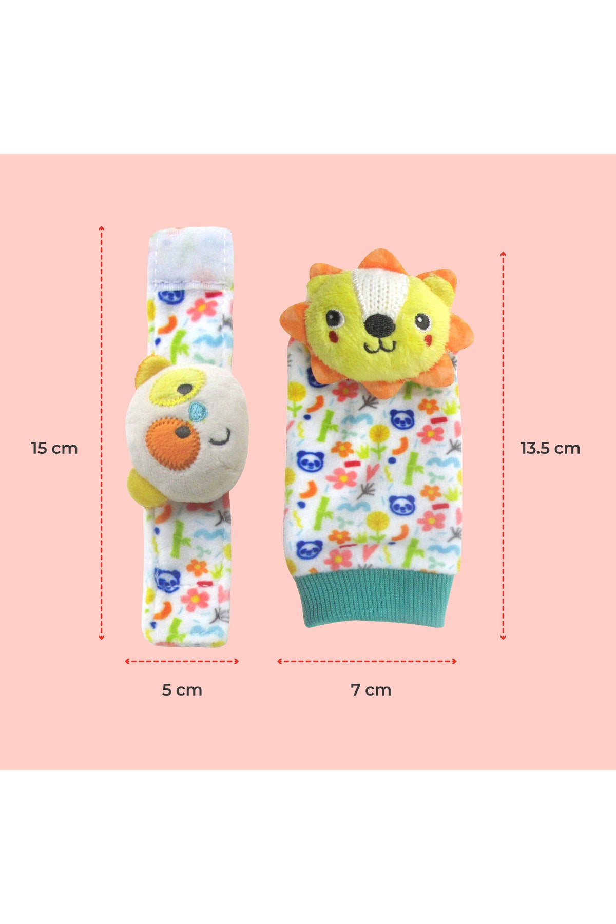 MOON Foot and Wrist Rattle ,Set of 4 -Multi Color